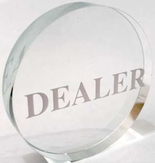 Фишка Dealer (Дилера) Профессиональная (прозрачная)